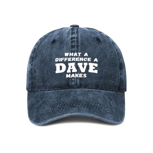 What A Differences A Dave Makes Hat Baseball Cap Hats for Men Adjustable Hat