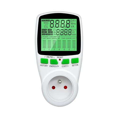 Digital voltage and power meter for US/UK/EU sockets and energy meters(FR Plug A)
