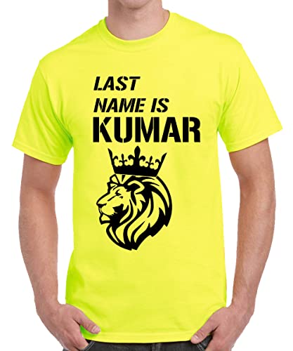 Image of Caseria Men's Cotton Printed T-Shirt -Last Name is Kumar | 100% Cotton | Half Sleeves | Regular Fit | Printed | Round Neck | Graphic T Shirt