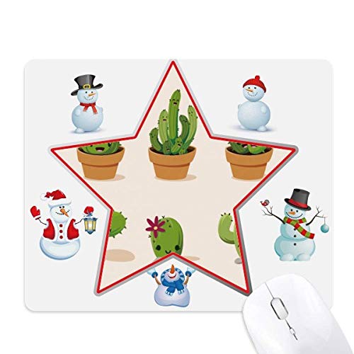 Tapis de souris illustration étoile et cactus une idée cadeau originale pour le bureau