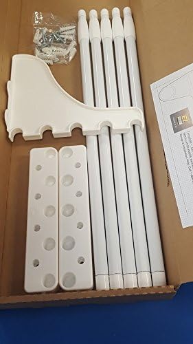 Miniatura 6 de EZ Shelf DIY estante expandible solo (sin barra para colgar)  28.0in  47.6in  Blanco  Se monta a 2 paredes laterales  Fácil de instalar  Estantería