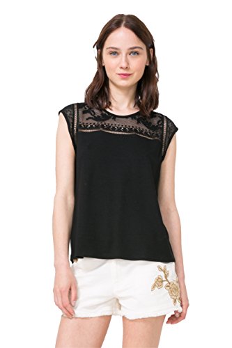 T-shirt Desigual Xénia noir 72t2gd1 taille L mode femme