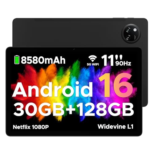 DOOGEE Tab A9 Pro+ Android 16 Tablet 11 Zoll 30GB RAM +128GB ROM (2TB TF) Unisoc T7200 Octa Core Tablets PC, 8580mAh Gam...