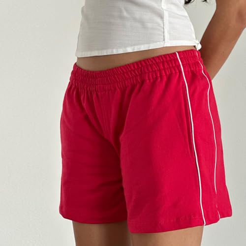 Image of Comfy Pajama Shorts Women Low Rise Lounge Floral Elastic Waist Micro Boxers Shorts Cute Sleep (Pj) Bottoms