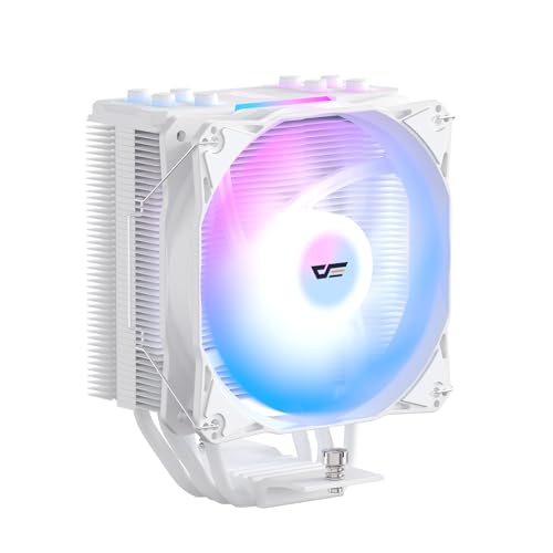 Image of darkFlash Z4Pro Mist CPU Cooler, 120mm Single-Tower, TDP 200W, 4xФ6mm Heatpipes, ARGB PWM PC Fans, CPU Air Cooler Compatible with Intel LGA115x /12xx /17xx; AMD AM4 /AM5, 155mm in Height(White)