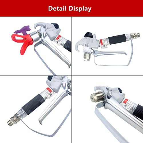 Zhuitu 001 Airless Paint Spray Gun Sprayer High Pressure 3600 Psi 517 Nozzle Tip Swivel Joint thumb #6