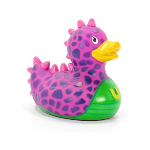 Dragon (mini) Rubber Duck Bath Toy by Bud Ducks | Elegant Gift Packaging - "Light my fire!" | Child Safe | Collectable Cover