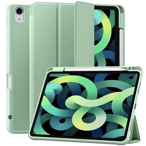 Maledan Case for iPad Air 5th/4th Generation (2022/2020) 10.9 inch with Pencil Holder, Lightweight Tri-fold Stand iPad air 5 4 Cover [Support Pencil 2nd Charging] Auto Sleep/Wake -Grass