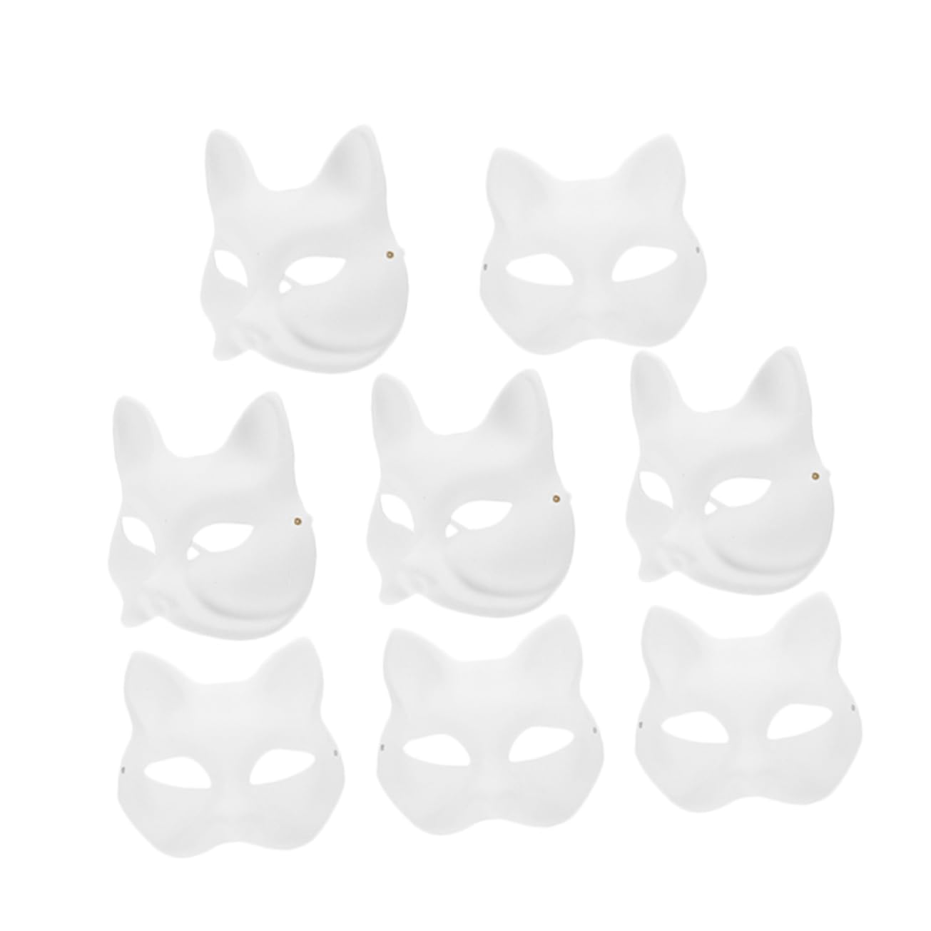 Luxshiny 8pcs Handmade Blank Masks Designs for Painting for Halloween Parties Masquerades Creative Art Projects Unpainted Party Props for Boys and Girls Adults