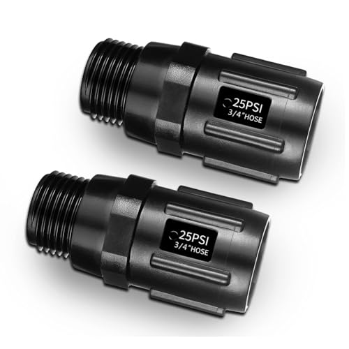 Haslbeck Druckregler für Tropfbewässerung, 25 PSI, 3/4 Schlauchgewinde, Druckminderer für Tropfbewässerung - 2er-Pack