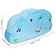 GLOGLOW Korankissen, Blaue Wolkenform, LED-Lichtfunktion, Polyester, Kinderkissen, Bequemes, Weiches, Niedliches Kinderkissen für die Schule zu Hause