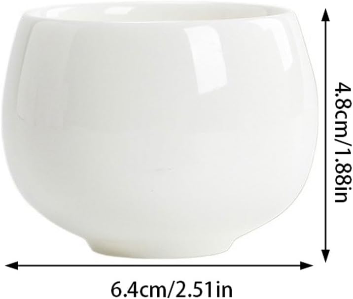 GSOUL Kungfu Tea cup Single Kung Fu Porcelain Drinking Tea Cup Small Ceramic Personal Host White Handmade Small Tea Cups