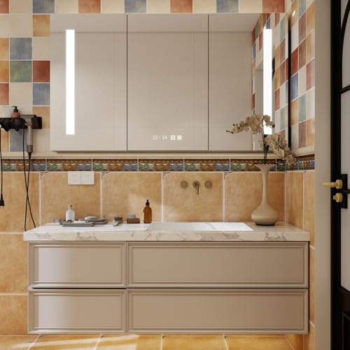 Genpai Single Bathroom Vanity with Sink - Wood Bathroom Vanities