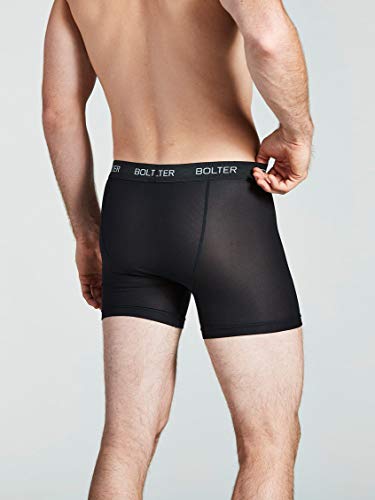 Bolter Men's Nylon Spandex Performance Boxer Briefs 4-Pack4