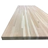 Unfinished Cherry Butcher Block Table/Counter/Island top with Square Edge 12"W x 12"L x 1-1/2"Thick