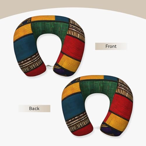 Almohada de viaje con relleno de poliéster y diseño africano miniatura 3