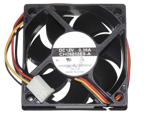 Ventilador de refrigeración CHD6012ES-A de 12V y 3 hilos para flujo de aire constante