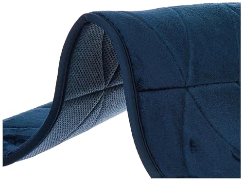 Image of HOMEKART All Purpose Non Slip Anti-Skid Bath Mat - Memory Foam Bathmat Door Mat, Kitchen Runner Super Absorbent - Quick Dry | Water soak (16 inch x 24 inch, Blue) Pack of 3