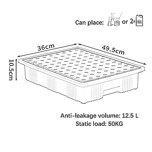 Palette de confinement des déversements robuste en polyéthylène pour zone industrielle - 2