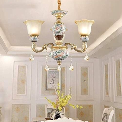 Chandelier rétro 3 lumières en cristal pour corriger un salon sombre