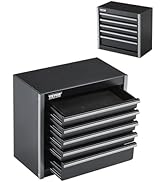 VEVOR Metal Tool Box, 8.6-inch, Portable Metal Tool Box with 5 Drawers, Small Tool Chest with EVA...