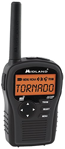 Midland Portable Emergency Weather Alert Radio with LCD Screen, Black