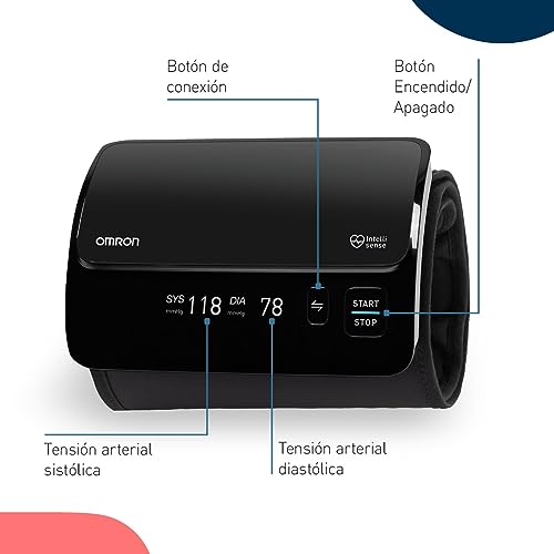 OMRON EVOLV Tensiómetro de Brazo inalámbrico todo en uno con Bluetooth, medidor de tensión arterial compatible con iOs y Android, aparato de tensión arterial validado clínicamente para embarazo - imagen 7