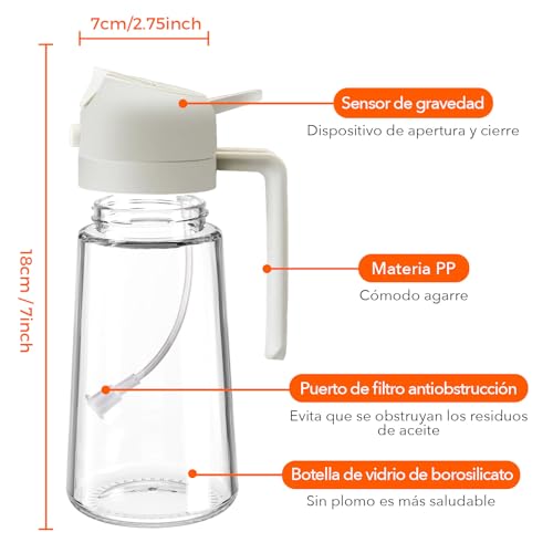 Variante de YARRAMATE pulverizador aceite 500 ml Blanco Cremoso