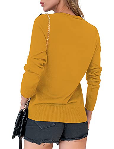 A.jesdani Mustard Cardigans For Women Cardigan Sweaters Button Down Soft Cardigans Mustard 2Xl Plus #TOP2