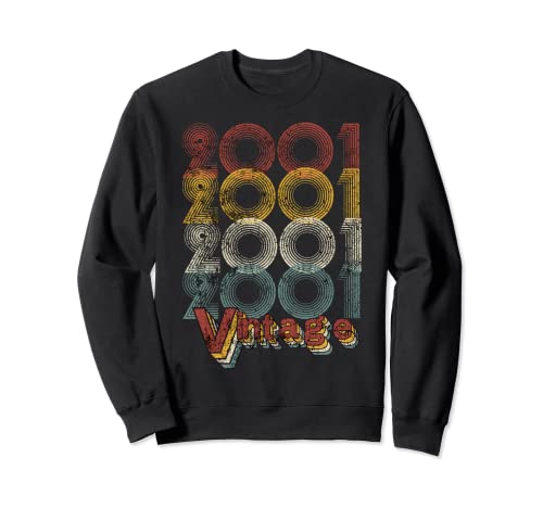 Retro vintage best of 2001 t awesome since birthday gifts Sudadera