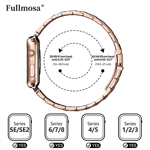 Image of Fullmosa Metal Band with Case for Apple Watch 41 /40 /38mm