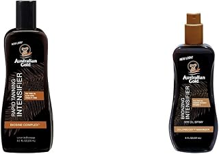Australian Gold Rapid Tanning Intensifier Lotion, Coco Dreams, 8.5 Fl Oz | With Tea Tree Oil and Aloe Vera | Vitamin E & Bronzing Intensifier Dry Oil Spray, 8 Ounce | Colorboost Maximizer (AGDOBS)