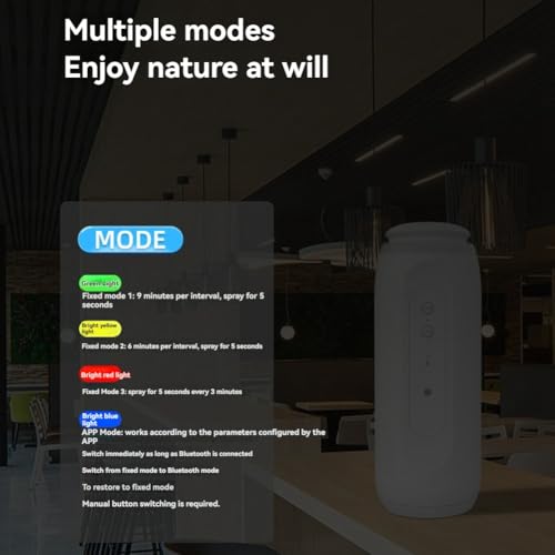 Diffuseur d'arômes intelligent 300 m³ avec application Bluetooth et veilleuse intégrée - 4