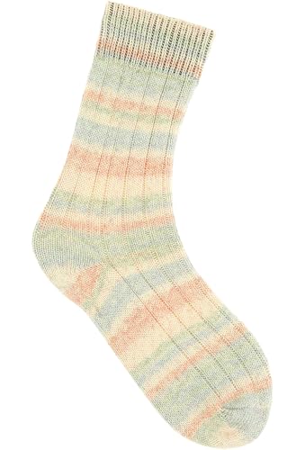 Rico Design Socks Cotton Stretch - Sockenwolle 100g 390m Nadelstärke 2.0-3.0 für ein Paar Socken, Strickwolle, Stricken Pastel