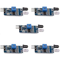 Sensor De Barrera Infrarrojo Youmile - Paquete de 5 módulos infrarrojos de sensor de evitación de obstáculos por infrarrojos para Arduino Smart Car Robot 3 hilos