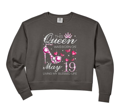 Womens This Queen Was Born on May 19 Living My