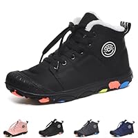 Hike Kids Footwear - Waterproof Barefoot Winter Shoes For Kids, Anti-Slip Winter Barefoot Shoes Kids, Barefoot Winter Boots (Black, Little Kid, Women, 13, Numeric, UK Footwear Size System, Medium)