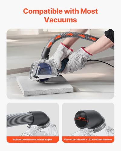Accesorio extractor de polvo VEVOR universal ajustable de amoladora angular 10 a 12,7 cm 4