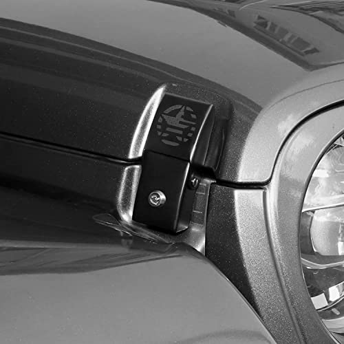 CheroCar Locking Hood Latches Catch Kit Aluminum Alloy Hood Locks for 2007-2018 Jeep Wrangler JK JKU, 2018-2022 JL JLU & 2020-2022 Gladiator JT