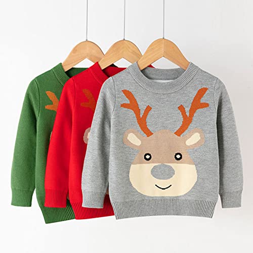 Baby Boys Girls Pullover Xmas Sweater Reindeer Long Sleeve Crewneck Sweatshirt Winter Kid Warm Unisex Tops3