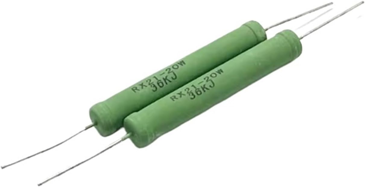 10PCS RX21 20W Wirewound Resistor 0.1Ω–10KΩ Cement Resistor(RX21 20W 25R)