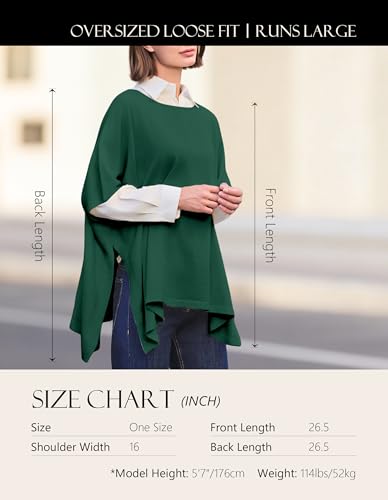 Image of PULI Women's Pullover Poncho Sweater Oversized Knit Layering Top Travel | Sleeveless and Layers Over Any Shirt At Home or Work