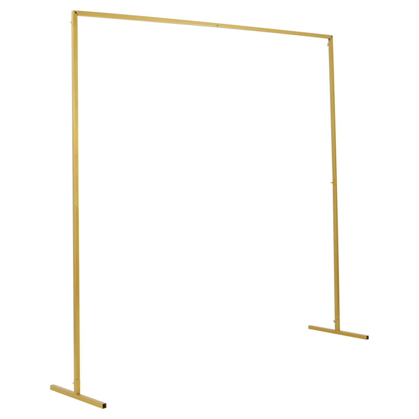 Youyijia Rectangle Wedding Arch Stand 2x2M Iron Rectangle Backdrop Stand Metal Garden Arch Arbour Climbing Plants Roses for Wedding Ceremony Party Decoration Gold