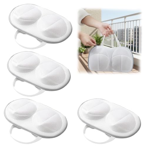 4 Pack Bra Washing Bags,Delicate Lingerie Protector for Washing Machine, Mesh Laundry Bags for Bras,Be Suitable For Socks, Underwear, Gentle Wash And Durable Fabric