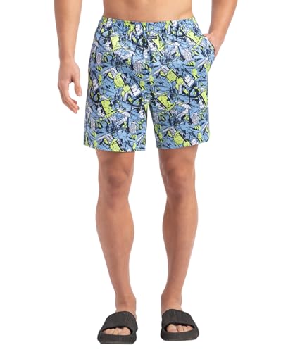 Image of Jockey NY07 Men's Super Combed Cotton Satin Weave Printed Boxer Shorts with Side Pocket