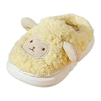 Kids Slippers Boys Girls Memory Foam Plush Slipper Cozy Warm Winter Anti-Slip Soft Children Cute Cartoon Bunny Rabbit Novelty Animal Slippers Indoor House Shoes for Toddler Little Kid/Big Kid