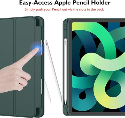 Image of TechTrendz for iPad Air 11 inch Cover M3 /M2 (2025 /2024) Case with Pencil Holder, Smart Cover with Protective Trifold Stand, Auto Wake /Sleep - Green