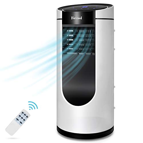 Aire acondicionado móvil 4 en 1 Aire acondicionado 9000 BTU Enfriador de aire purificador de aire deshumidificador ventilador natural Clase energética A [Clase de eficiencia energética A] (Plata) Cover