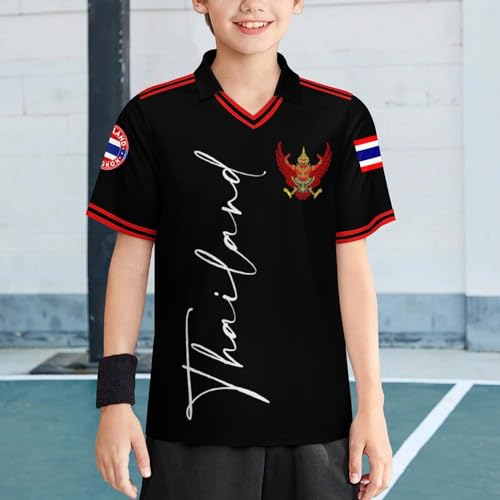 Flag of North Macedonia Children's Football Jersey Short Sleeve Casual T-Shirt2