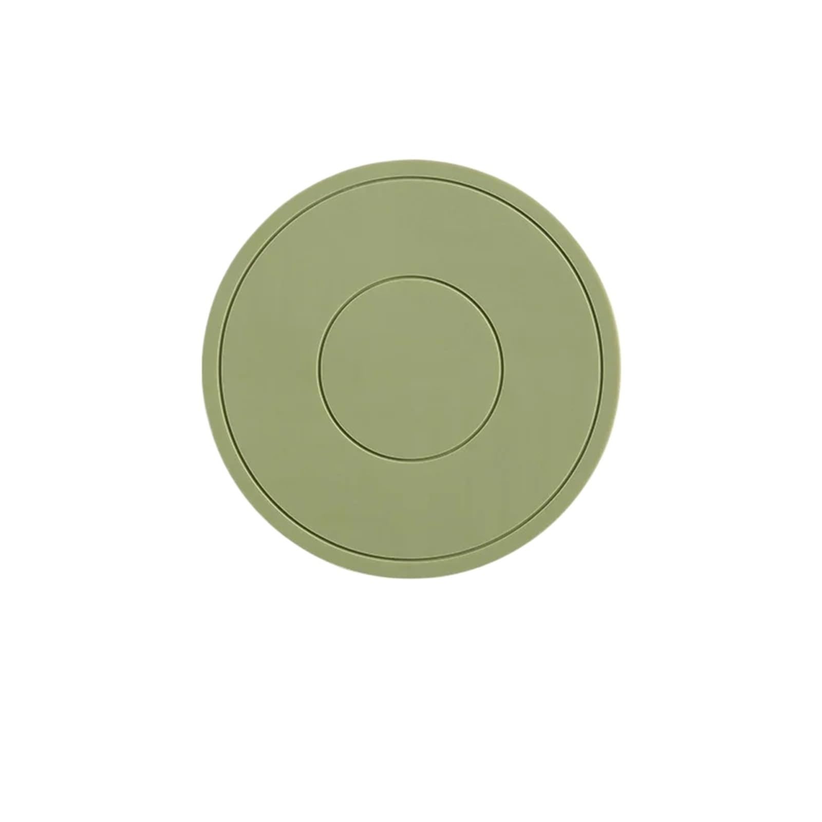 4pcs High Temperature Resistant Thickened Silicone Coaster Round Microwave Oven Mat Placemat Heat Insulation For Table(Green)